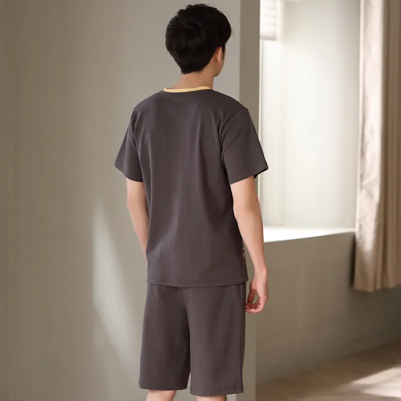 CHUDUAN Men Pajama Sets-18