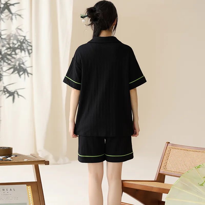 CHUDUAN Pajama Set Women's Black-1