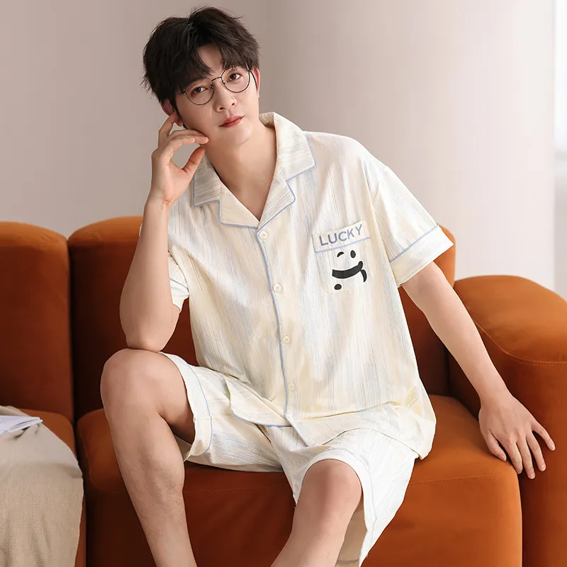 CHUDUAN Pajama Set Men's Apricot-2