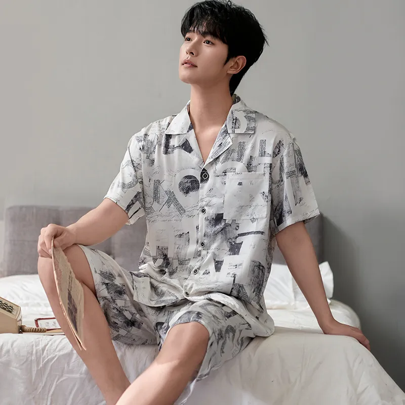 CHUDUAN Men Pajama Sets-2