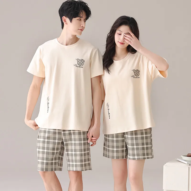CHUDUAN Pajama Set Unisex Apricot-4