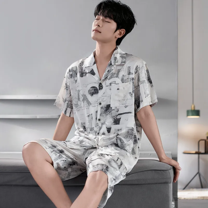 CHUDUAN Men Pajama Sets-5