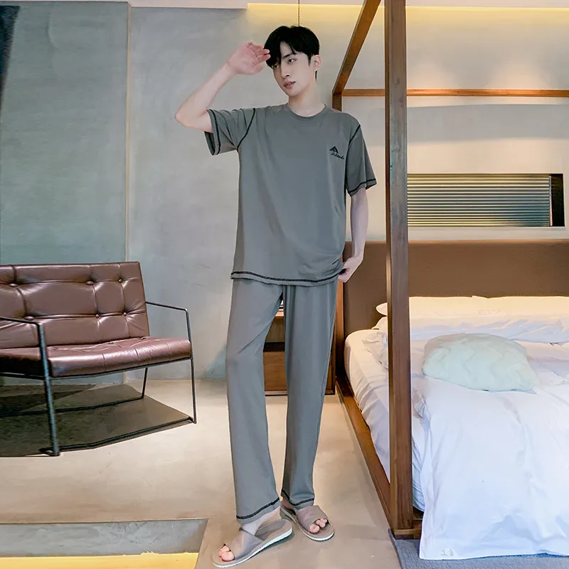 CHUDUAN Ice Silk Pajama Set Men's-2