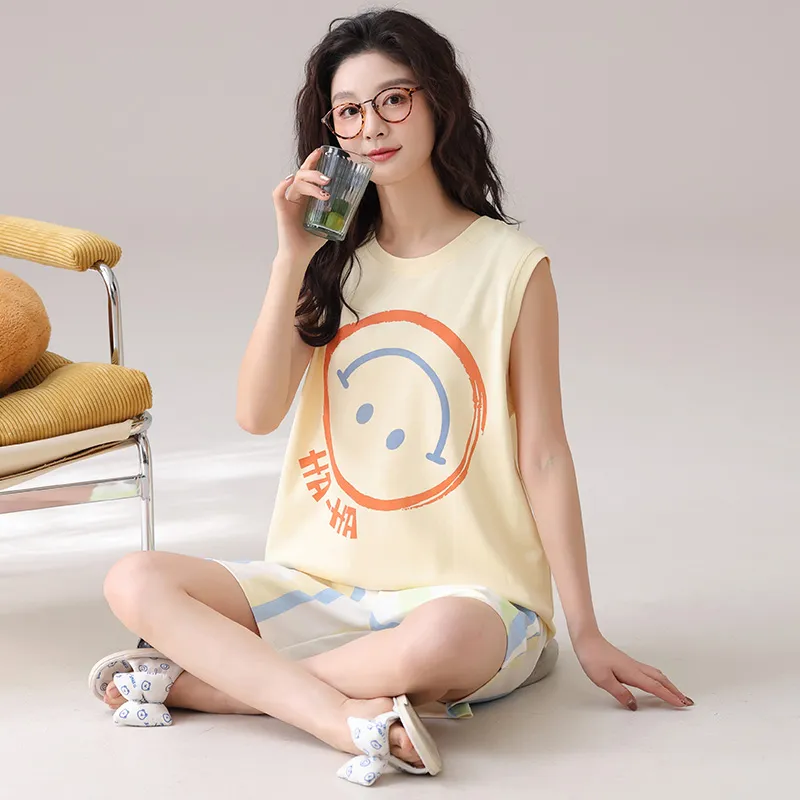 CHUDUAN Pajama Set Women's Apricot-3
