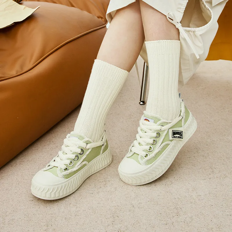 Dickies Low Top Canvas Shoes Women's Avocado Green-5