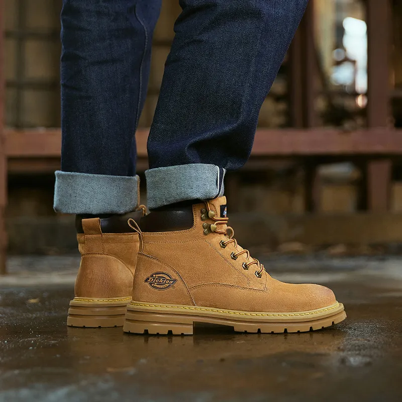Dickies Classic Trendy Comfortable Versatile Outdoor Boots Men's Earth Yellow-8