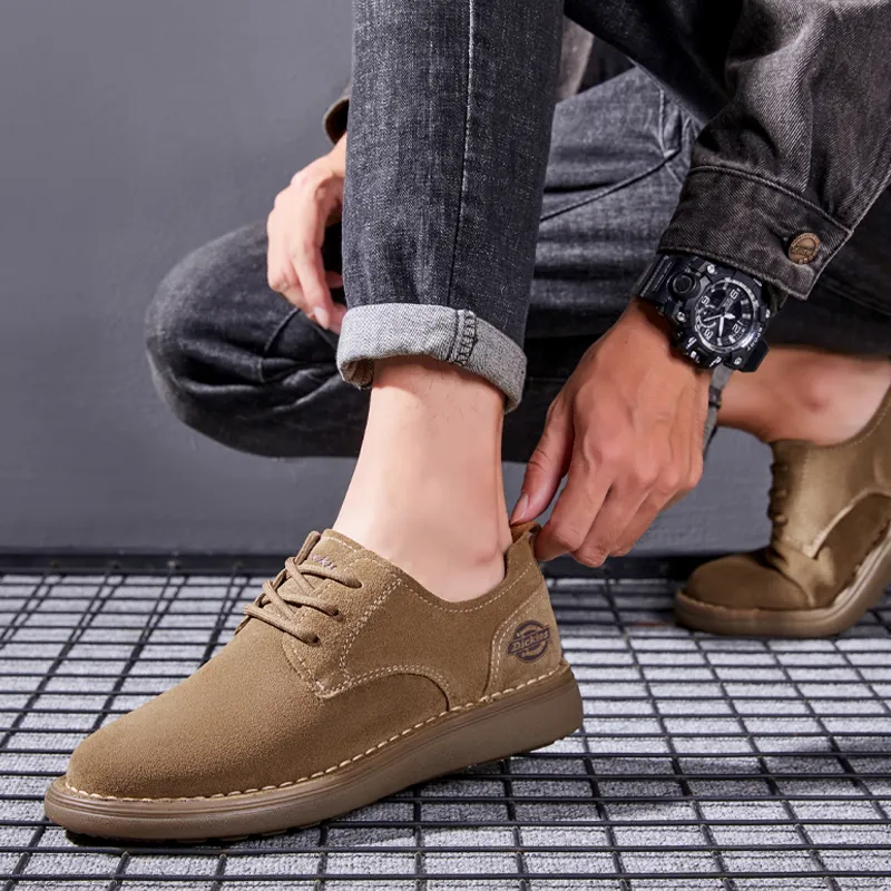 Dickies Casual Leather Shoes Men's Camel-5