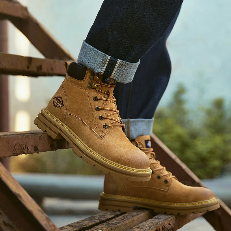 Dickies Classic Trendy Comfortable Versatile Outdoor Boots Men's Earth Yellow-7