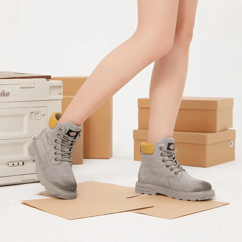 Dickies Short Martin Boot Women's Gray Yellow-6