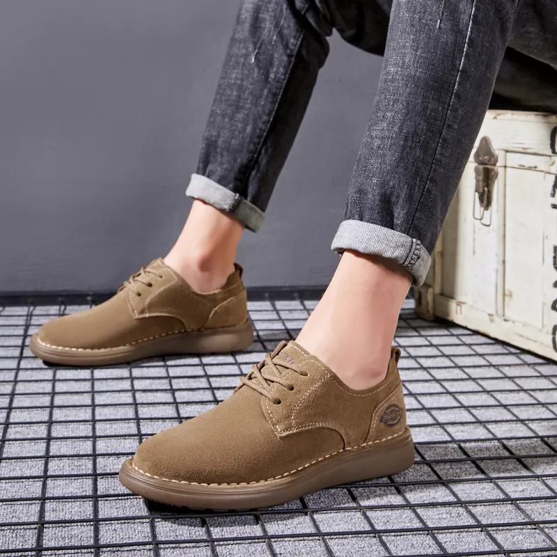 Dickies Casual Leather Shoes Men's Camel-6