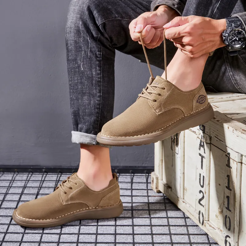 Dickies Casual Leather Shoes Men's Camel-7