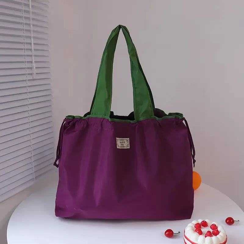 MOST ORIGINAL DESIGN Large Capacity Water Resistant Durable Nylon One Shoulder Shopping Bag-2
