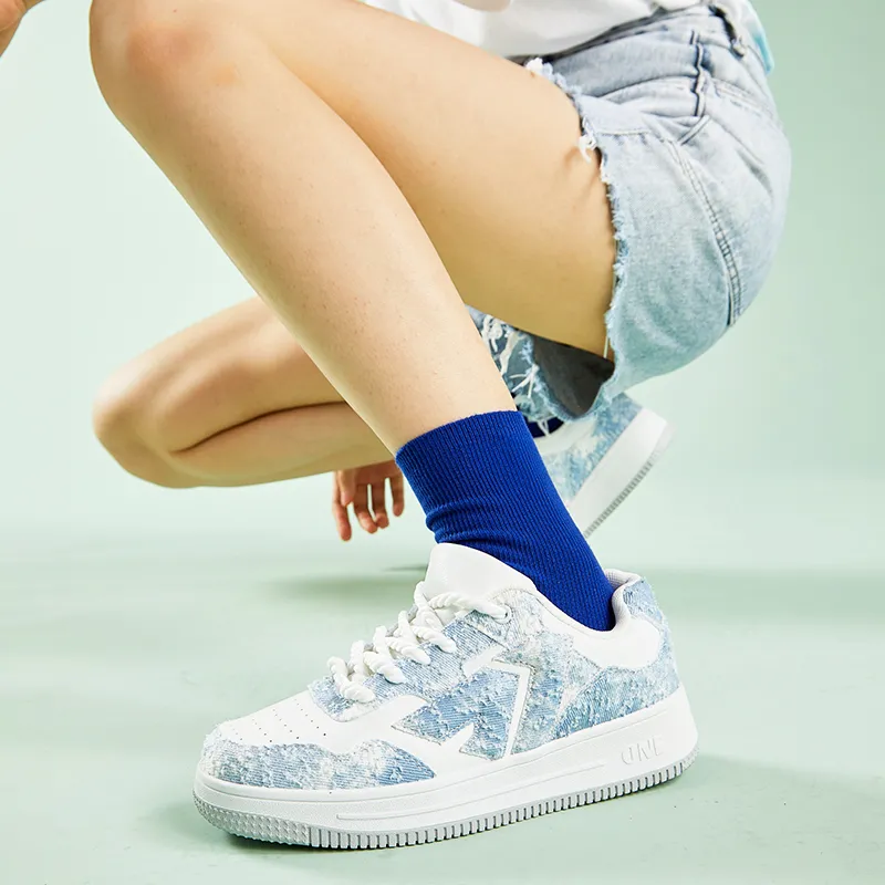 A1 Small White Shoes Coverage Wear-Resistant Lightweight Low-Top Skateboard Shoes Unisex-69