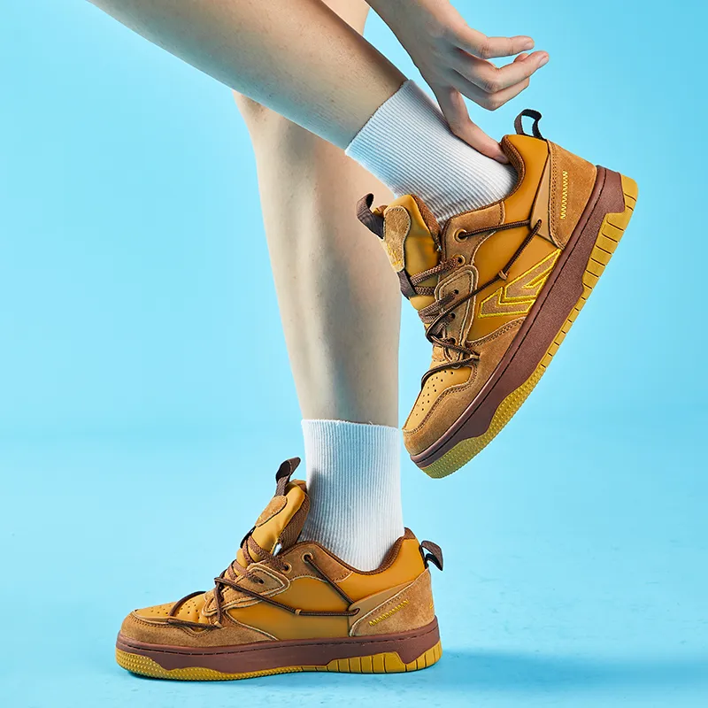 A1 Wear-Resistant Height Increasing Low-Top Puffy Skateboard Shoes Unisex-64
