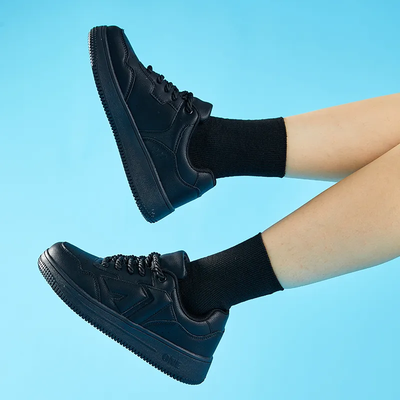 A1 Small White Shoes Coverage Wear-Resistant Lightweight Low-Top Skateboard Shoes Unisex-20