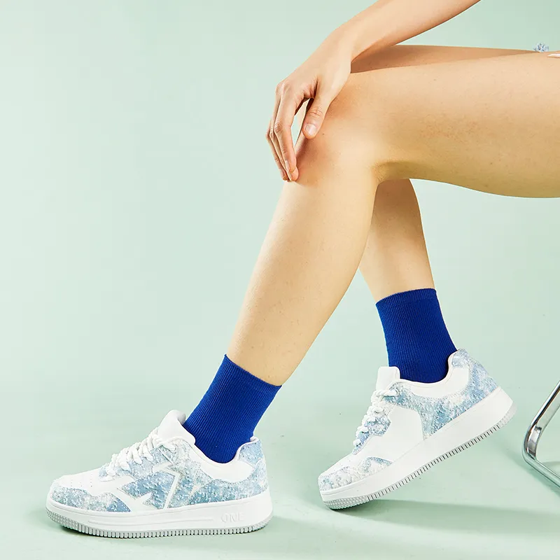 A1 Small White Shoes Coverage Wear-Resistant Lightweight Low-Top Skateboard Shoes Unisex-74