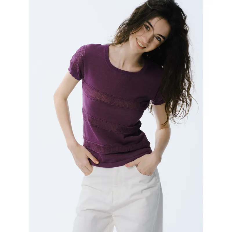 CYCLE DOCUMENT T-Shirts Women's Currant Purple-2