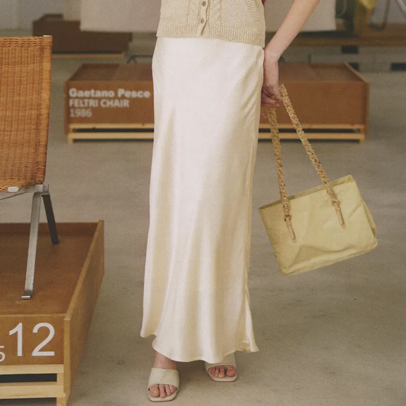 CYCLE DOCUMENT Casual Long Skirts Women's Champagne-2