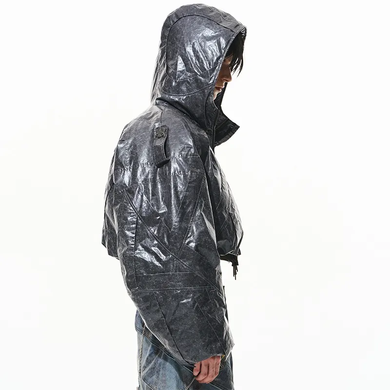 BLINDNOPLAN Puffer Jacket Unisex Distressed Grey-5