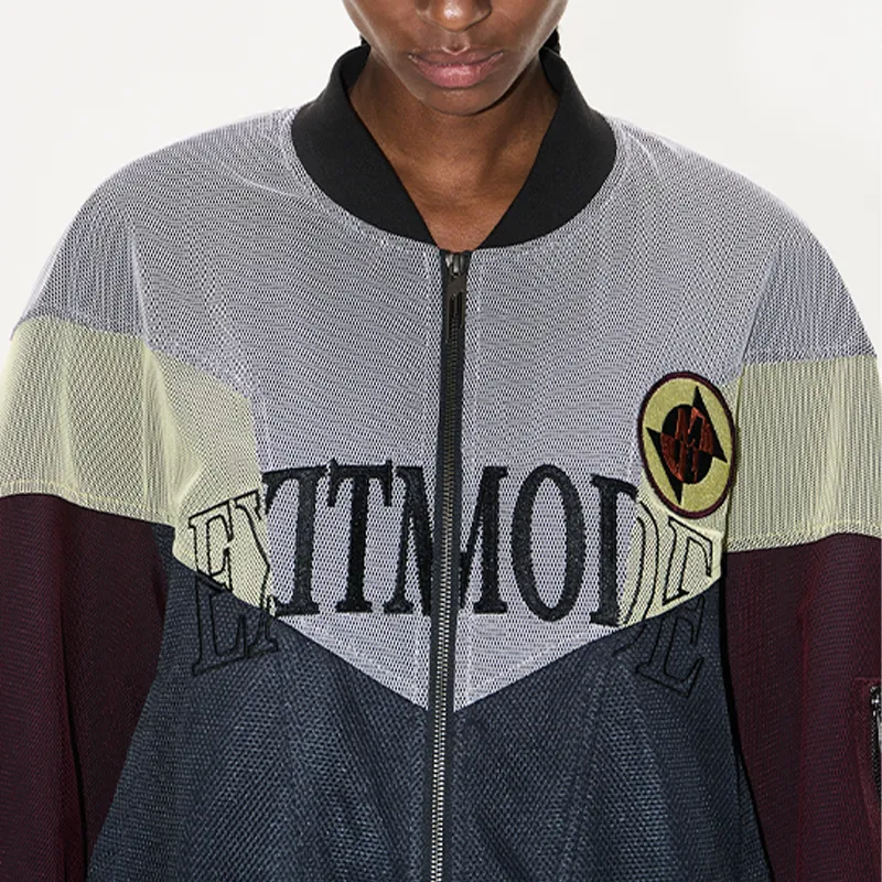 BLIND402 Jackets Unisex Color Block Gray Blue-2