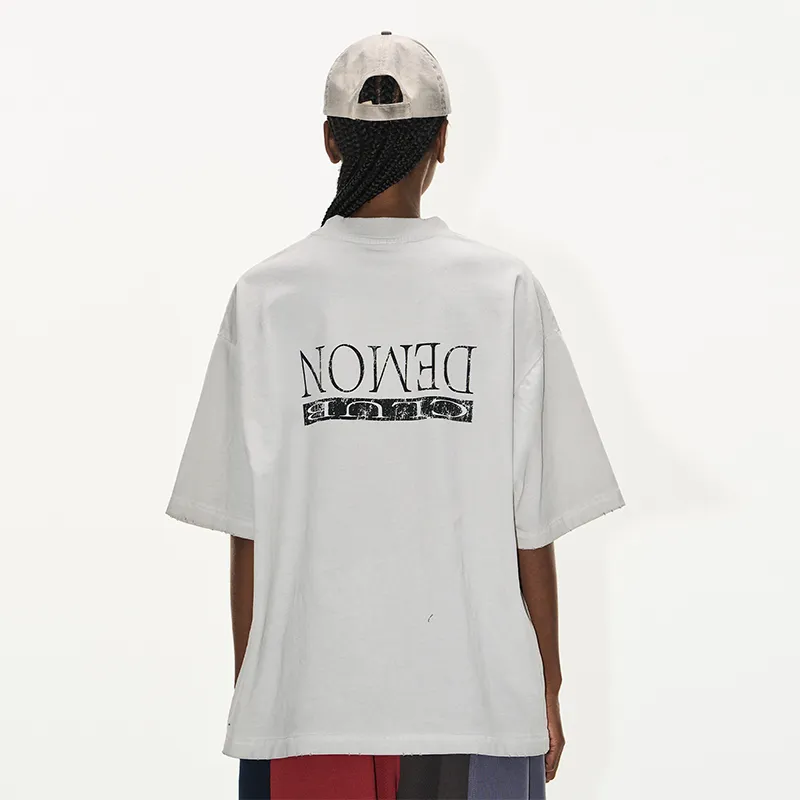 BLINDNOPLAN T Shirt Unisex Washed Dirty White-4