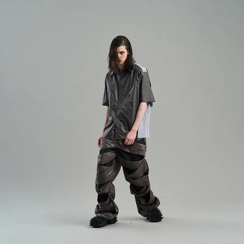 BLIND402 Shirts Men Dark Brown-5