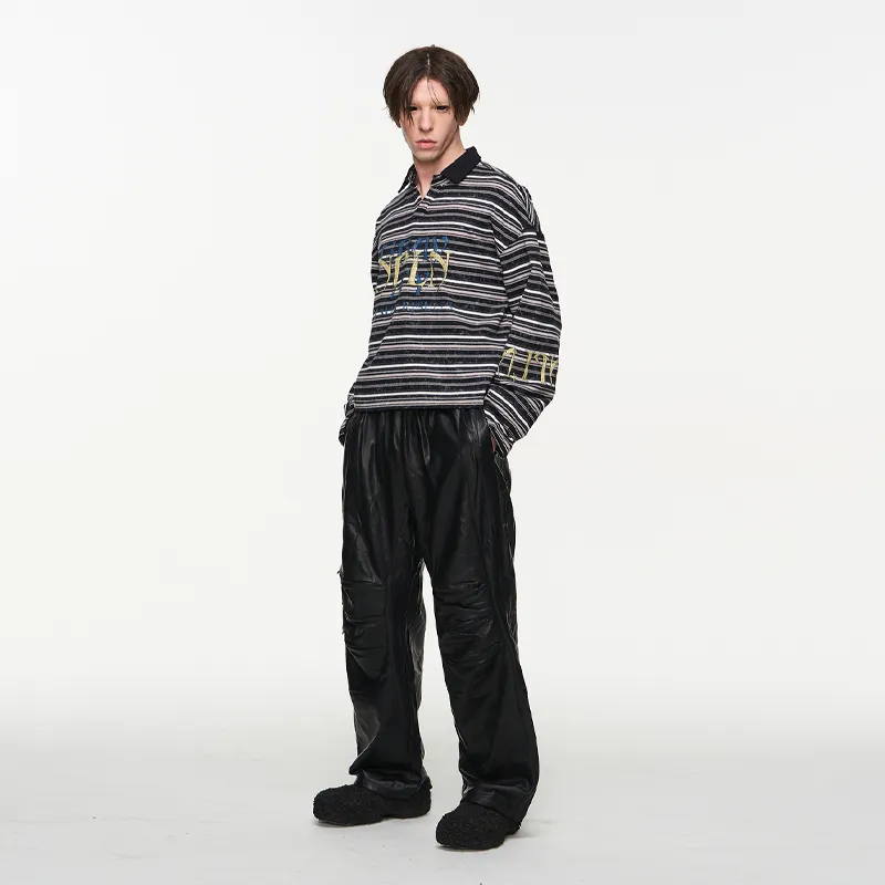 BLIND402 Polo Shirts Unisex Black Stripes-5