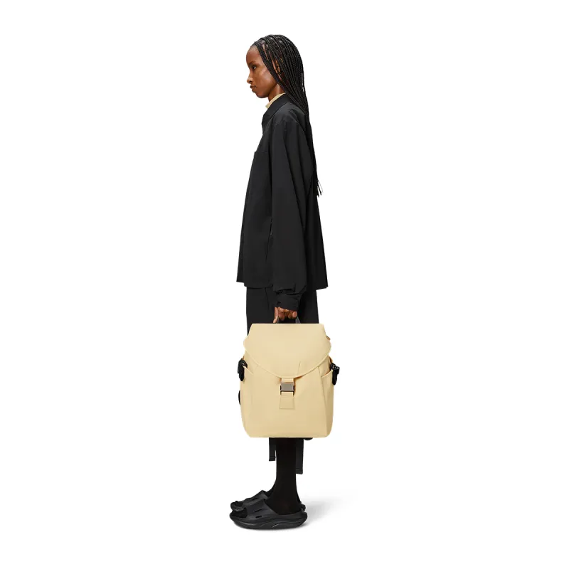 Rains Polyester Backpack Unisex Black/Rose Brown/Soft Light Yellow-18