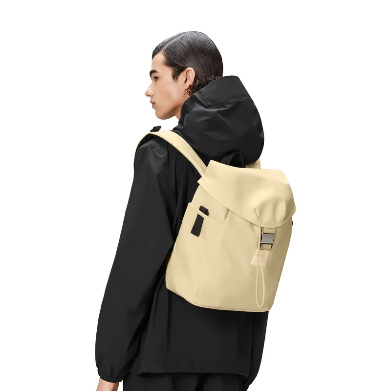 Rains Polyester Backpack Unisex Black/Rose Brown/Soft Light Yellow-17