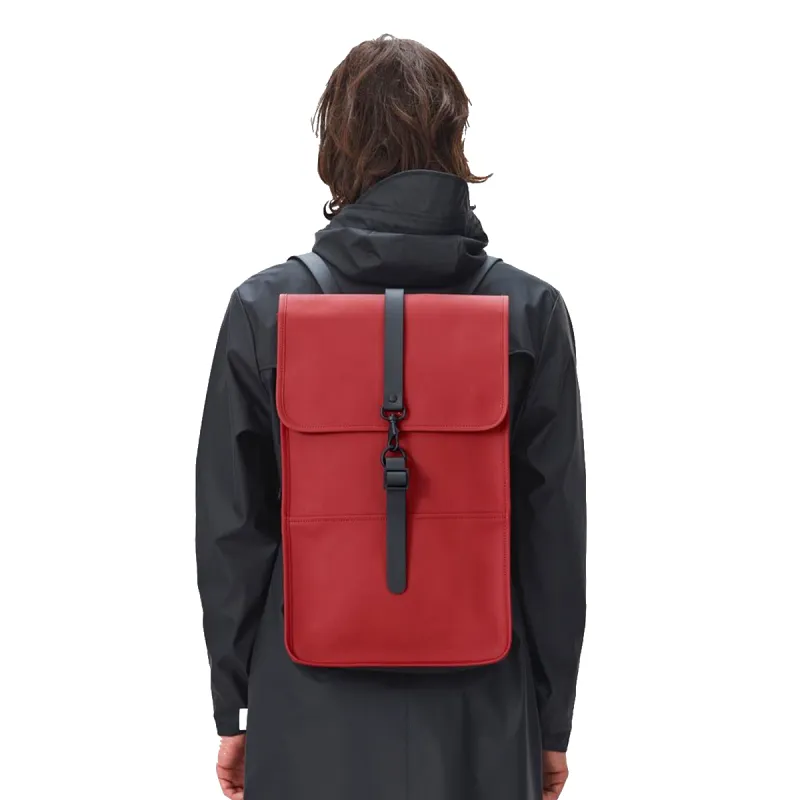 Rains Polyester Backpack Large Size Unisex Multicolor Choose-17