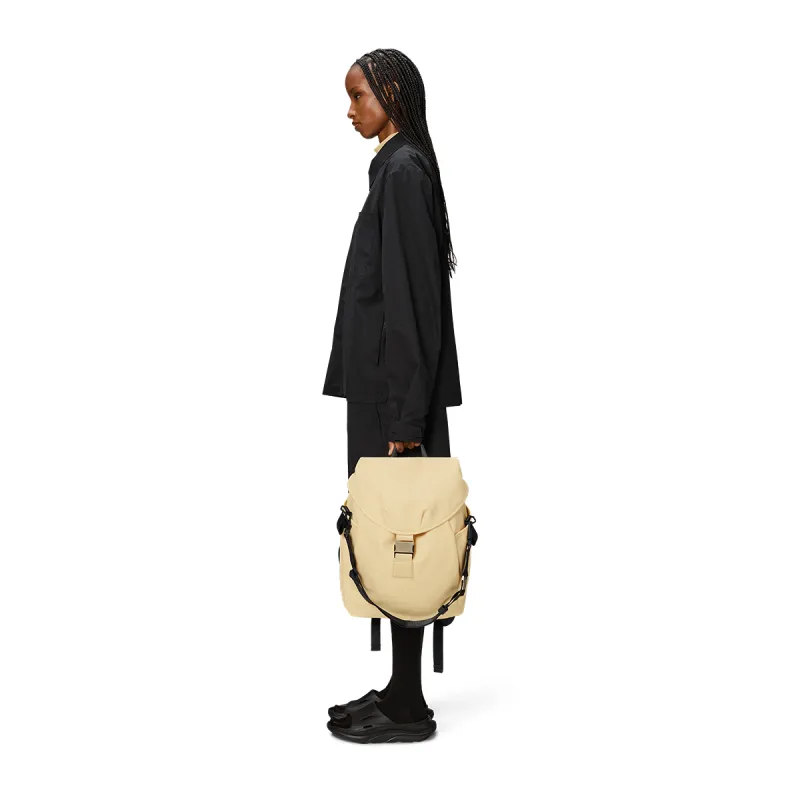 Rains Polyester Backpack Unisex Black/Rose Brown/Soft Light Yellow-19