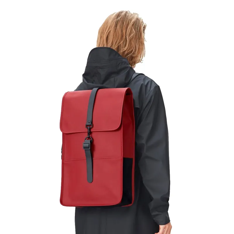 Rains Polyester Backpack Large Size Unisex Multicolor Choose-16