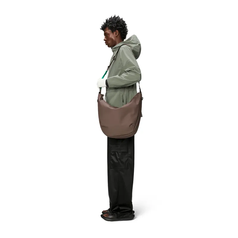 Rains Polyester Crossbody Bag, Shoulder Bag Regular Unisex Black/Cameo Brown-6