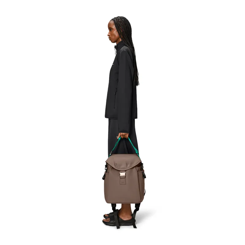 Rains Polyester Backpack Unisex Black/Rose Brown/Soft Light Yellow-13