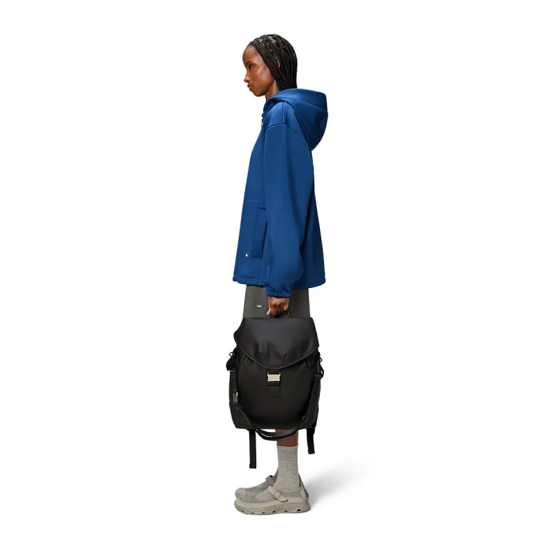 Rains Polyester Backpack Unisex Black/Rose Brown/Soft Light Yellow-5