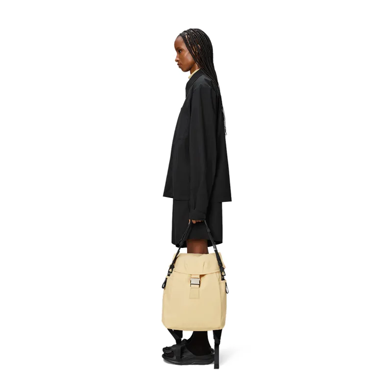 Rains Polyester Backpack Unisex Black/Rose Brown/Soft Light Yellow-20