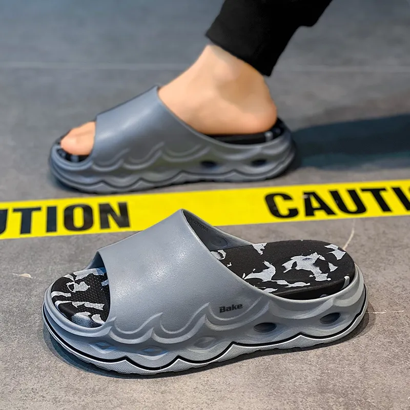 BAKE Quiet Slip Resistant Abrasion Resistant Slide Slippers Unisex-8