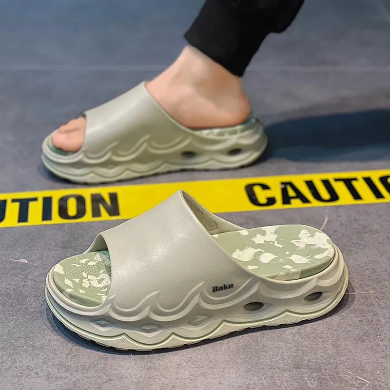 BAKE Quiet Slip Resistant Abrasion Resistant Slide Slippers Unisex-3