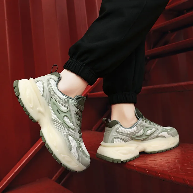 BAKE Slip Resistant And Breathable Low Top Chunky Sneakers Men's-10