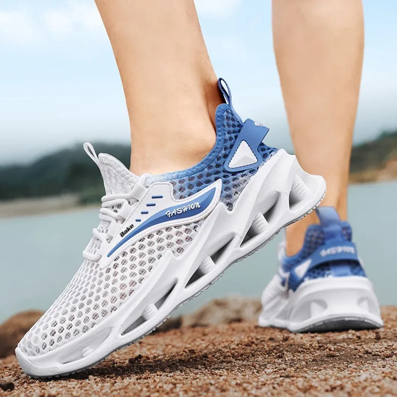 BAKE Slip Resistant, Abrasion Resistant, Breathable Low Top Casual Shoes Men's-1