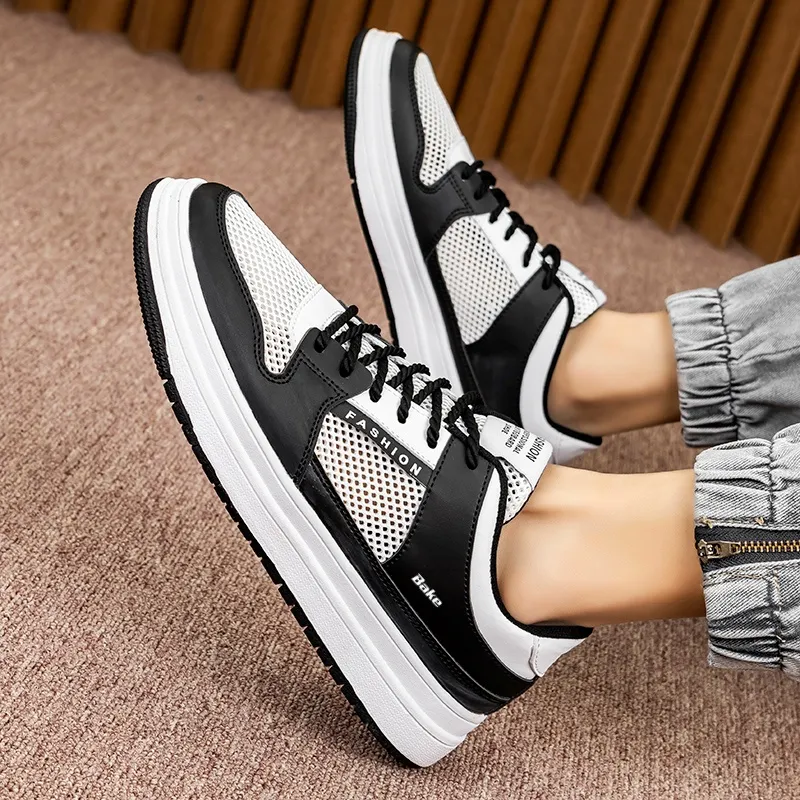 BAKE Anti Slip And Wear Resistant Height Increasing Low Top Skateboard Shoes Men's-8