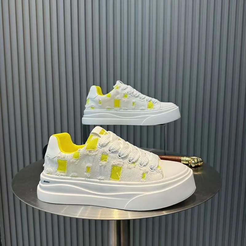 BAKE Anti Slip Wear Resistant Low Top Skateboard Shoes Men's-7