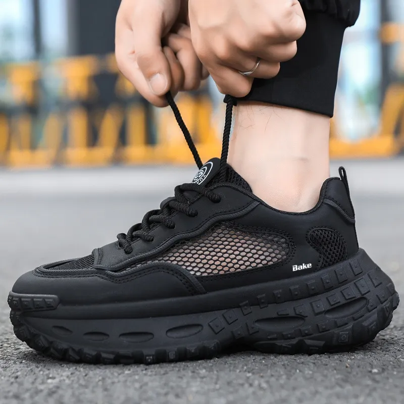 BAKE Non slip Lightweight Low Top Chunky Sneakers Men's-2