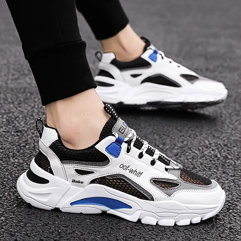 BAKE Slip Resistant And Breathable Low Top Chunky Sneakers Unisex-3