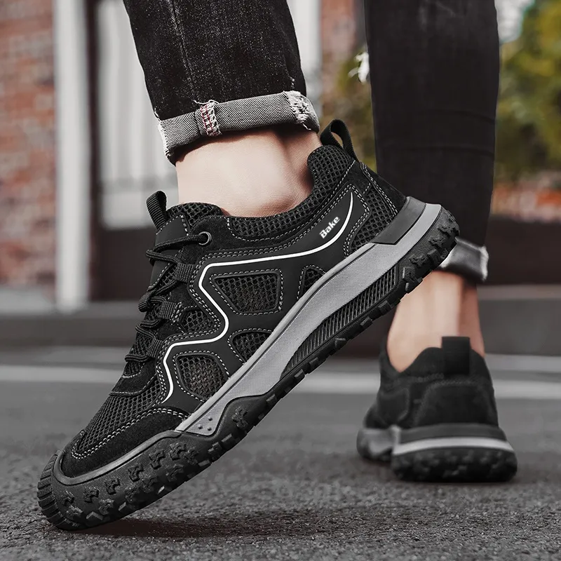BAKE Shock Absorbers With Slip Resistant And Abrasion Resistant Properties Low Top Casual Shoes Men's-7