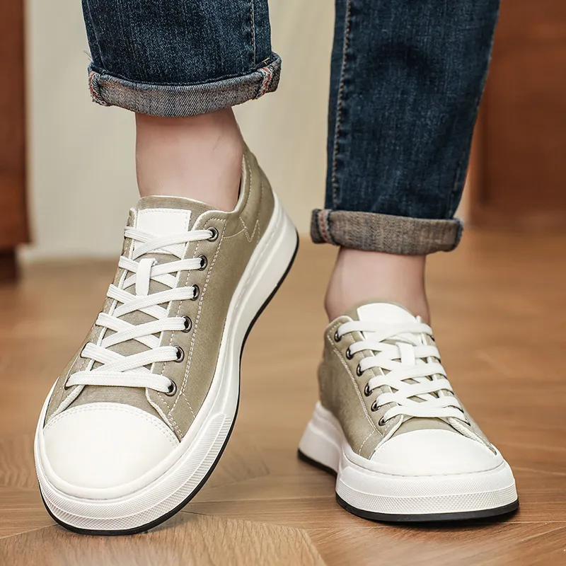 BAKE Breathable Lightweight Cushioning Low Top Canvas Shoes Men's-2