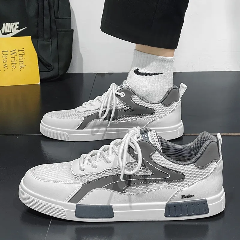 BAKE Slip Resistant Cushioning And Breathable Low Top Skateboard Shoes Men's-4