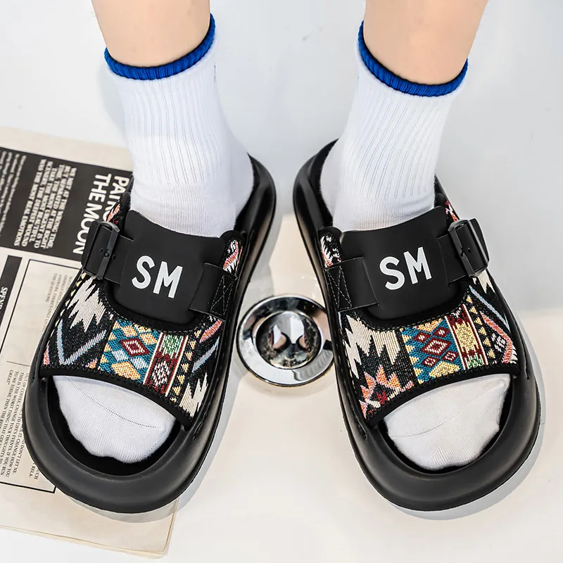 BAKE Quiet Slip Resistant Cushioning Slide Slippers Men's-9