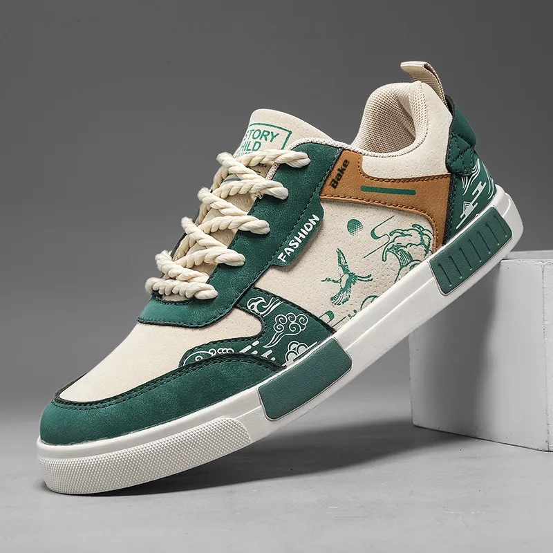 BAKE Abrasion Resistant, Lightweight, And Breathable Low Top Skateboard Shoes Men's-4