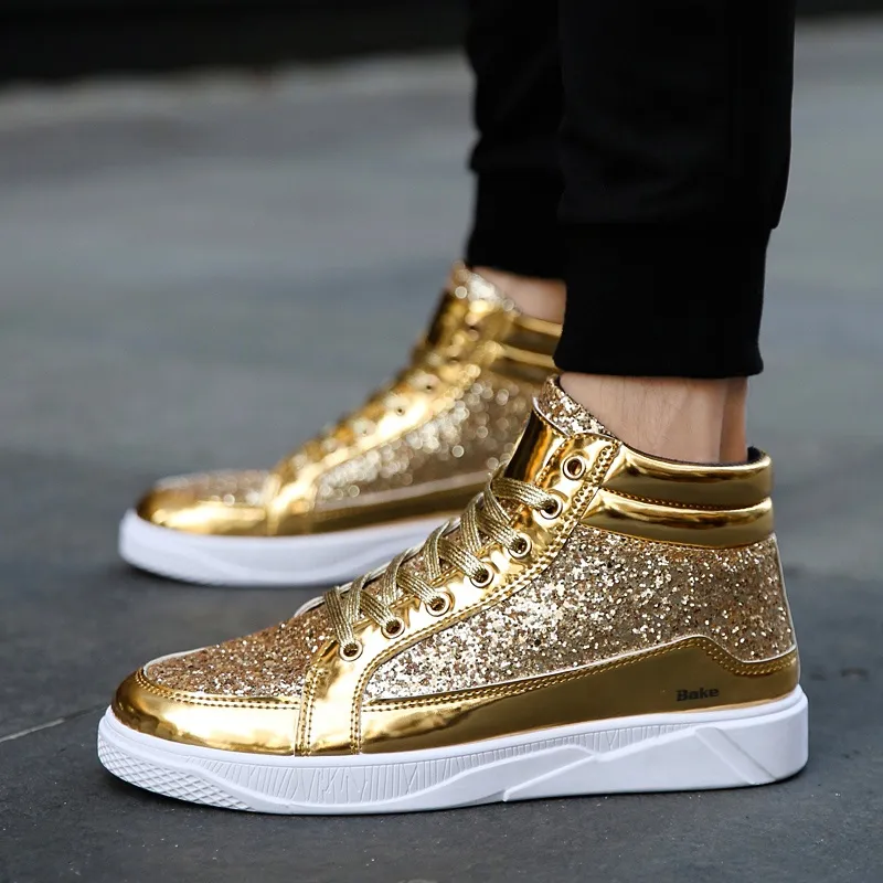 BAKE Slip Resistant Coverage High Top Skateboard Shoes Men's-1